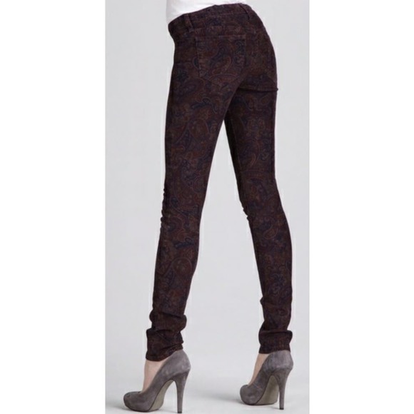 3/$20 Joe's Maroon Paisley Print Corduroy Mid Rise The Skinny Jeans 28 - Picture 10 of 10